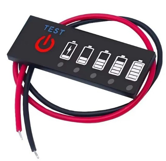 ️ 3,7v Akumulyator batareyalarning quvvati indikatori